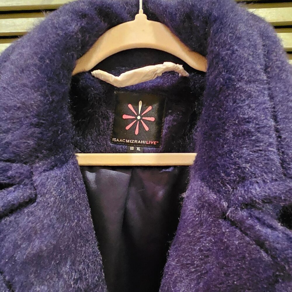 Isaac Mizrahi Live! Cozy Wrap Long Coat with Notched Collar and Pockets